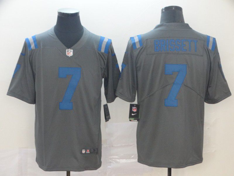 Men Indianapolis Colts 7 Brissett Grey Nike Limited city edition NFL Jersey